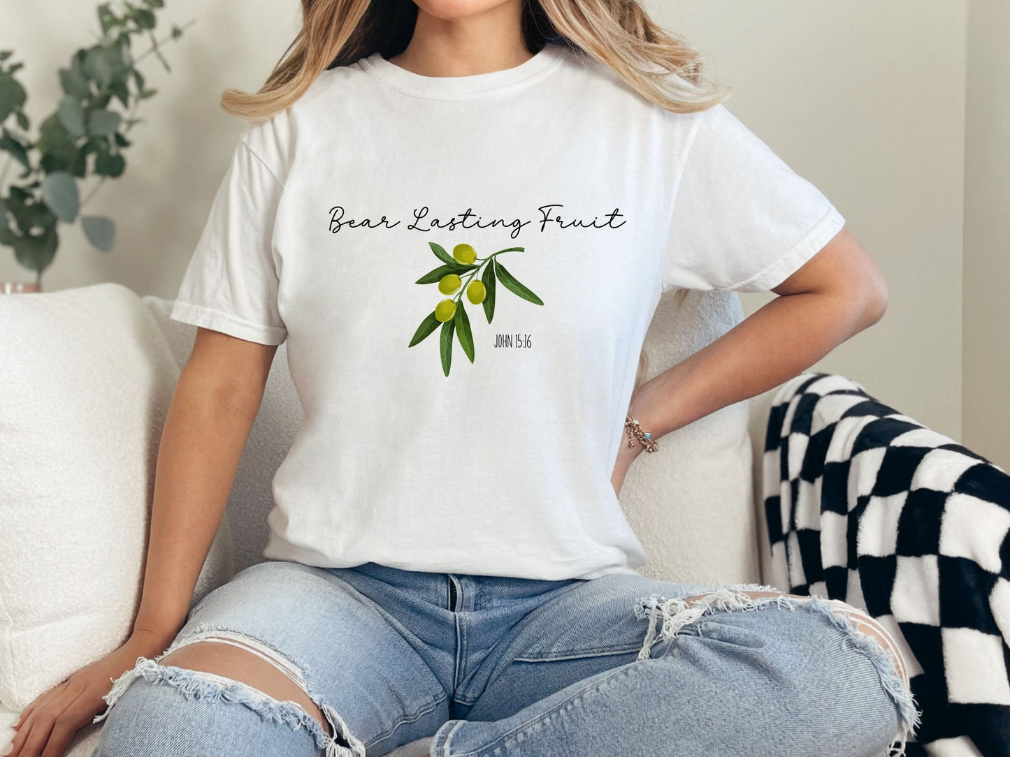 Scripture Shirt Bear Lasting Fruit Bible Believer Apparel Torah Observant Scripture Shirt Bible Verse T-shirt