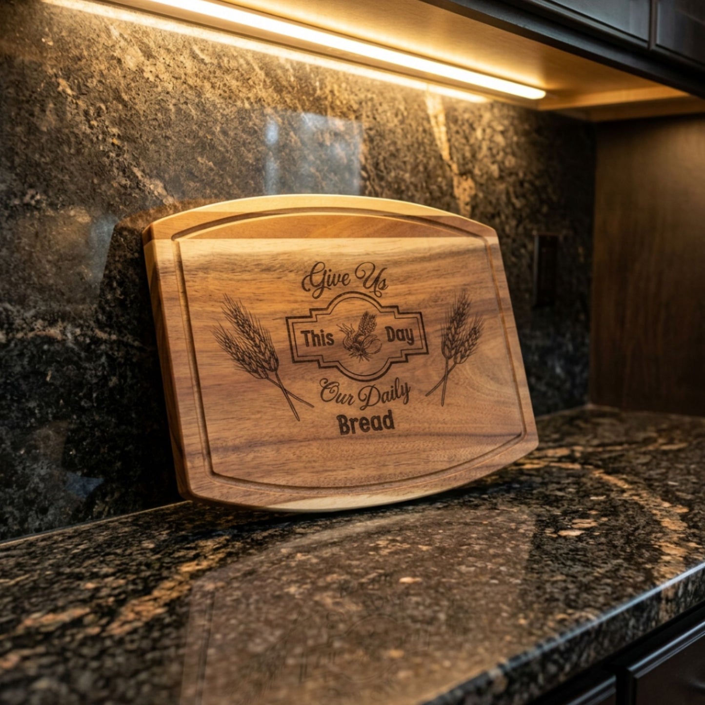 Engraved Acacia Wood Cutting Board | Personalized Serving Board | Housewarming Wedding Gift | Charcuterie Board