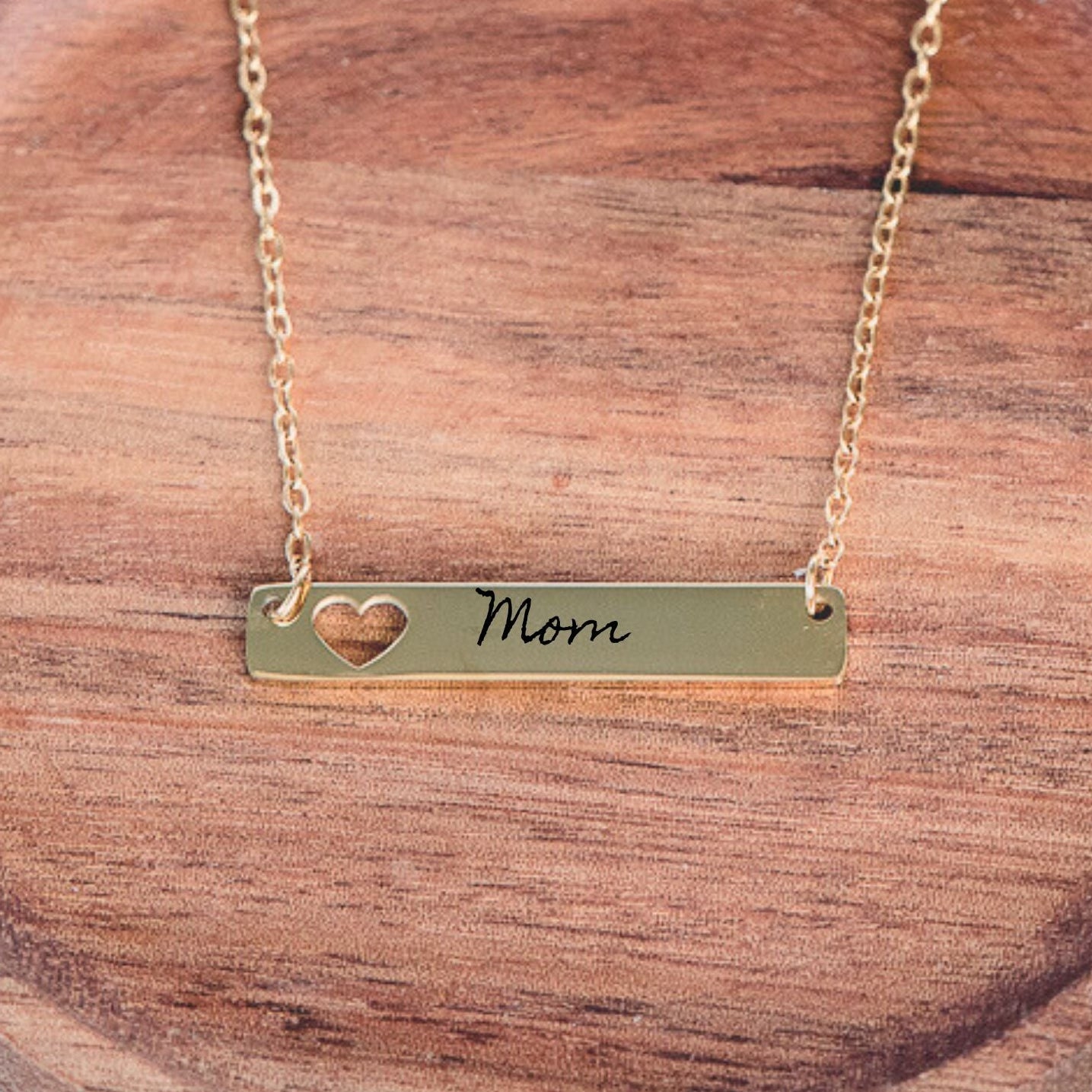 Mom or Grandma Bar Necklace