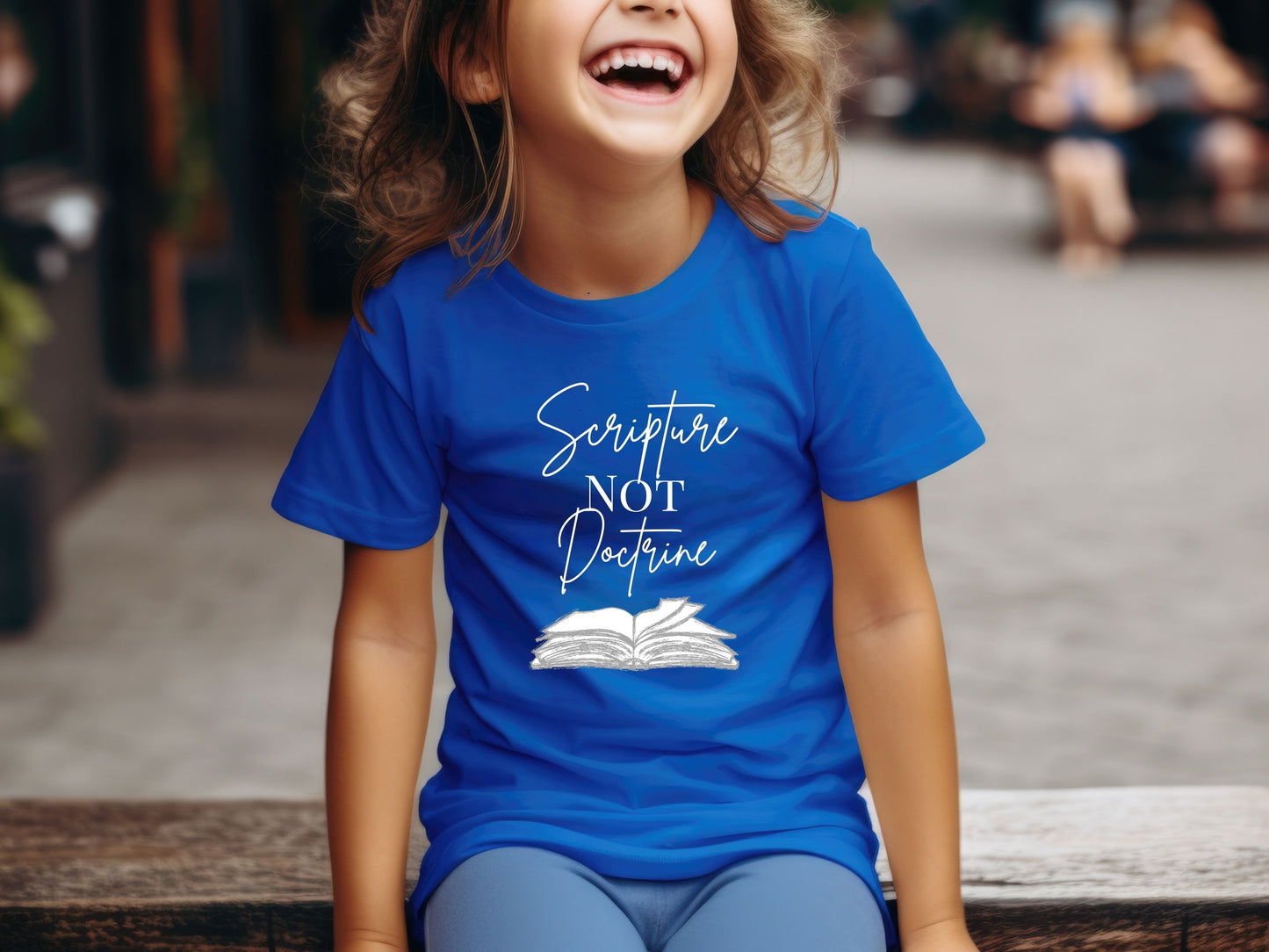 Scripture Not Doctrine Kids Tee - Inspiring Cotton Tee  Children's Gift,Scripture Not Doctrine  Faith Statement Shirt Minimalist Christian