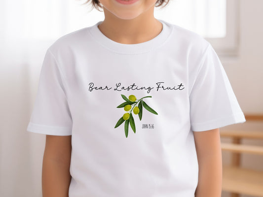 Kid's Scripture Shirt Bear Lasting Fruit Bible Believer Apparel Torah Observant Scripture Shirt Bible Verse Kid's T-shirt