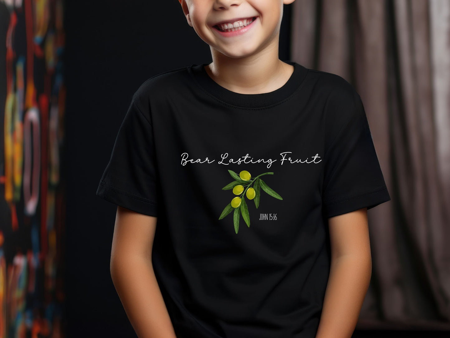 Kid's Scripture Shirt Bear Lasting Fruit Bible Believer Apparel Torah Observant Scripture Shirt Bible Verse Kid's T-shirt