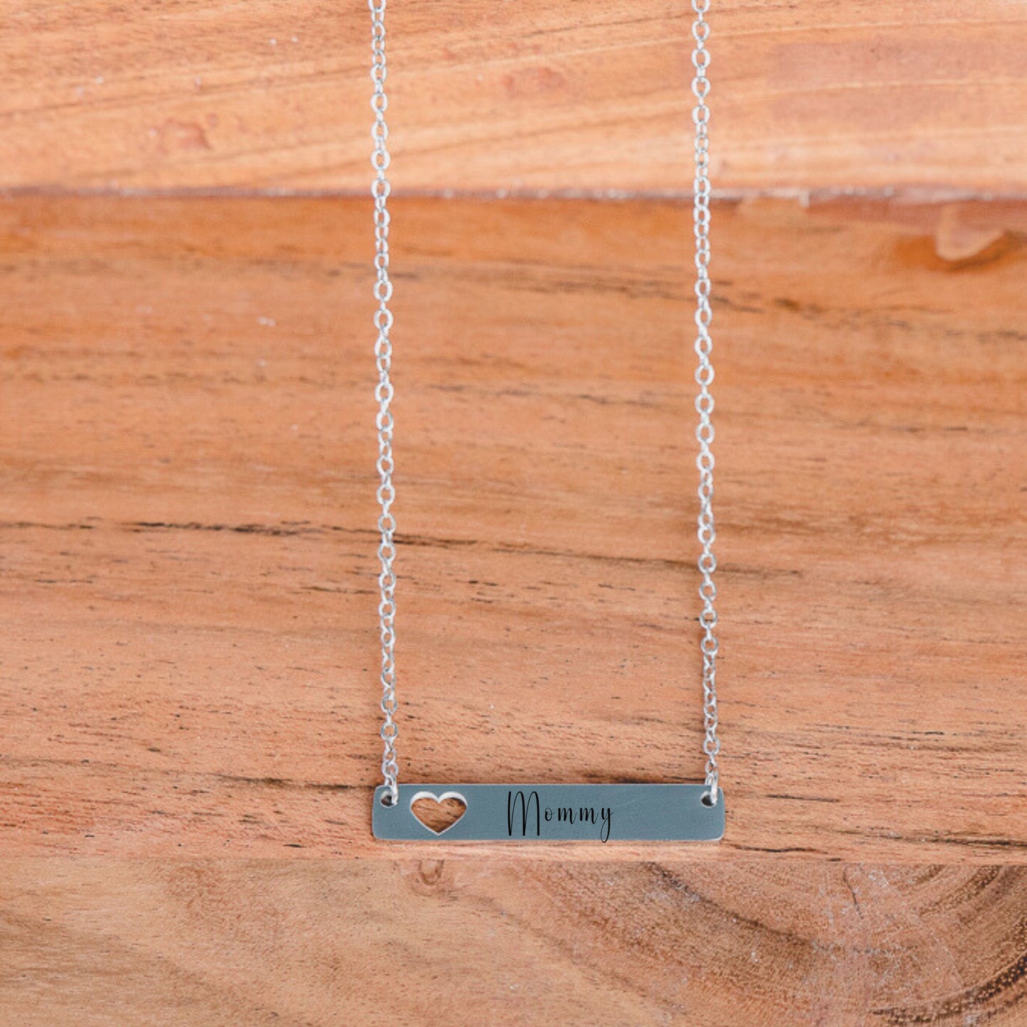 Mom or Grandma Bar Necklace