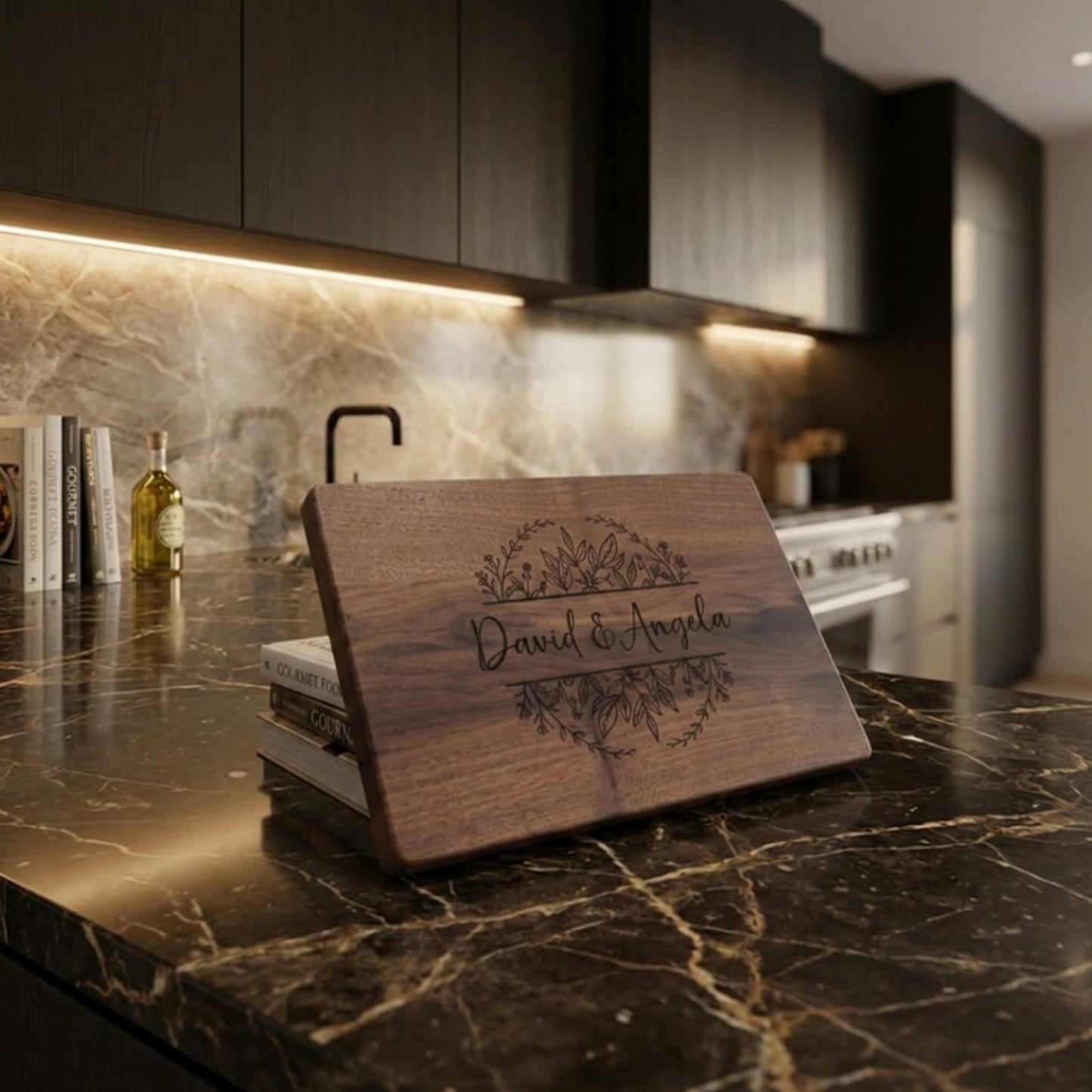 Engraved Walnut Cutting Board, Personalized Wedding Gift, Custom Monogram Charcuterie Board, Heirloom Anniversary Gift