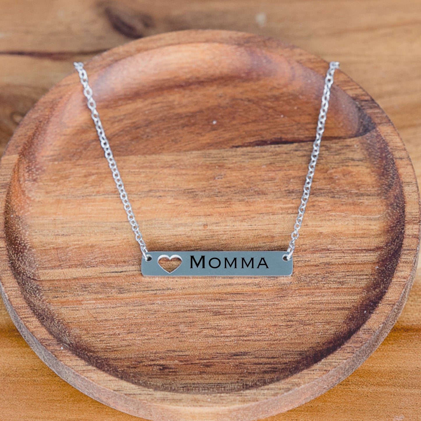 Mom or Grandma Bar Necklace