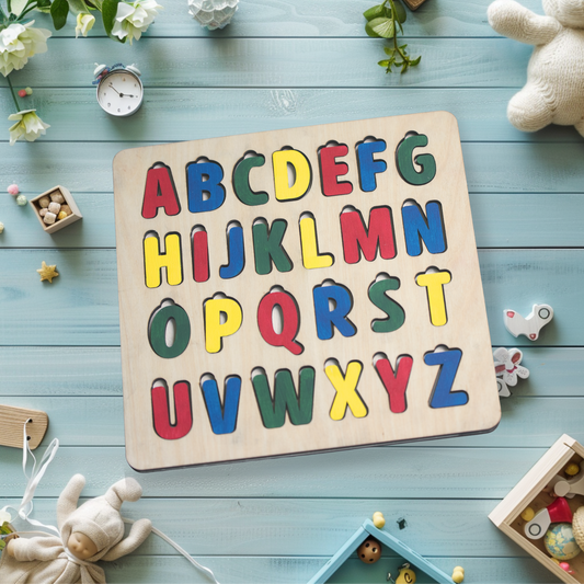 Wooden alphabet puzzle